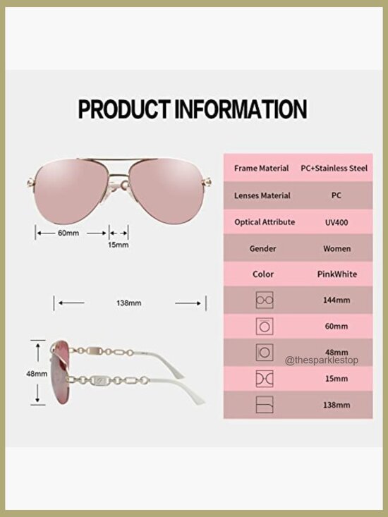 Metal Frame Aviator Sunglasses with Mirrored UV400 Lenses main image 6